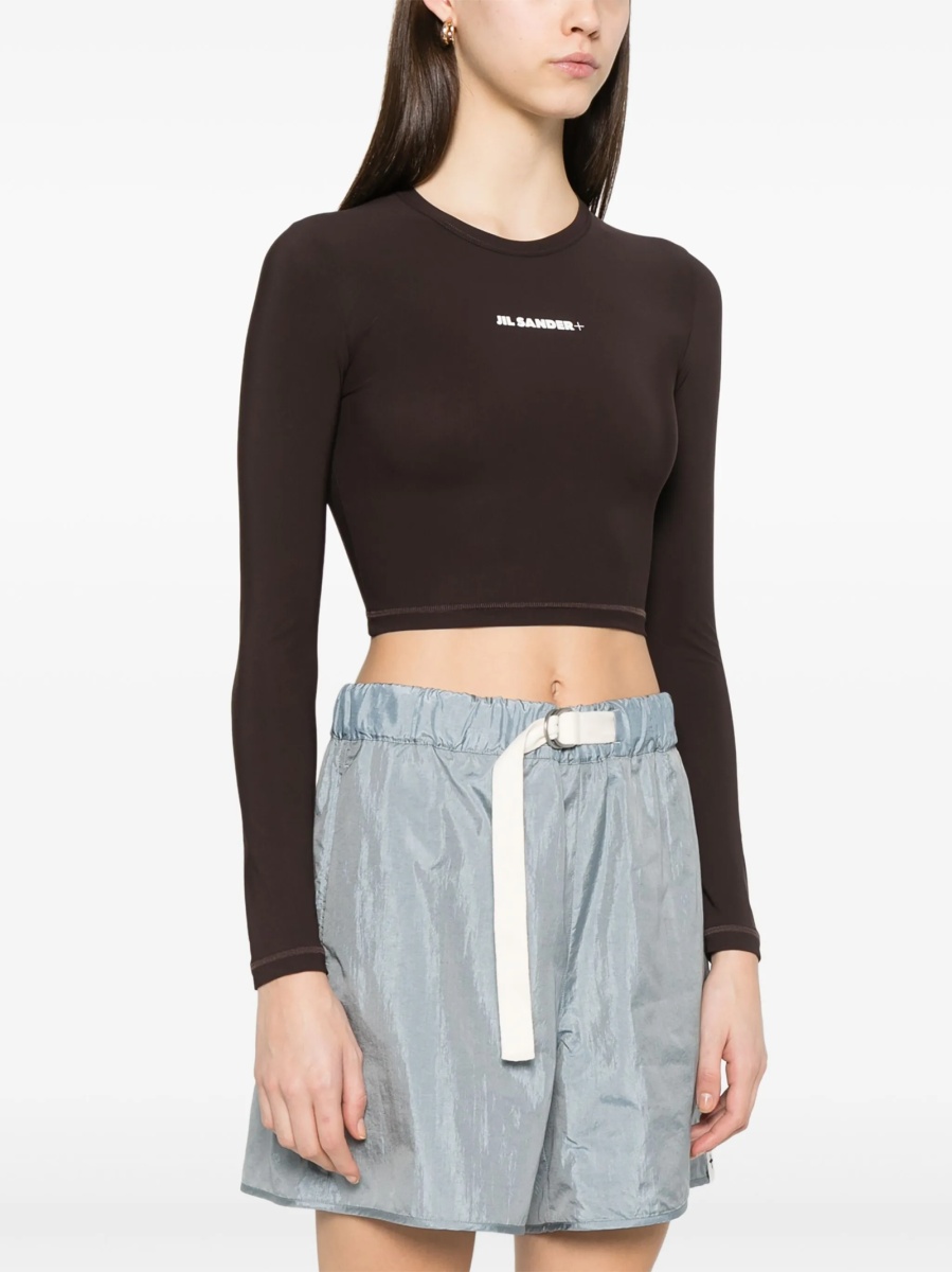 Tricou Jil Sander maro din elastan si poliamida - Img 3