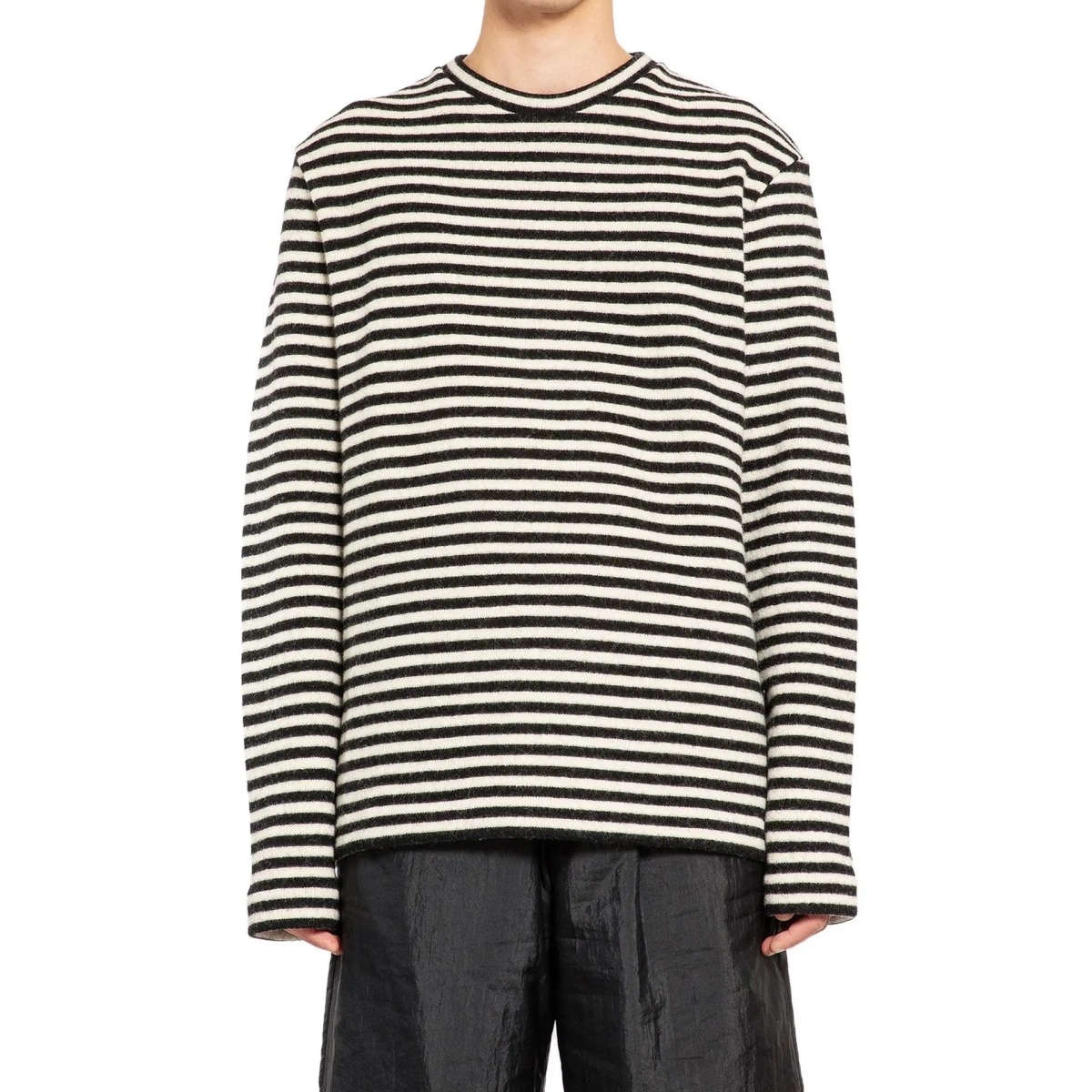 Tricou Jil Sander Striped Wool Compact Jersey T-Shirt - Img 2