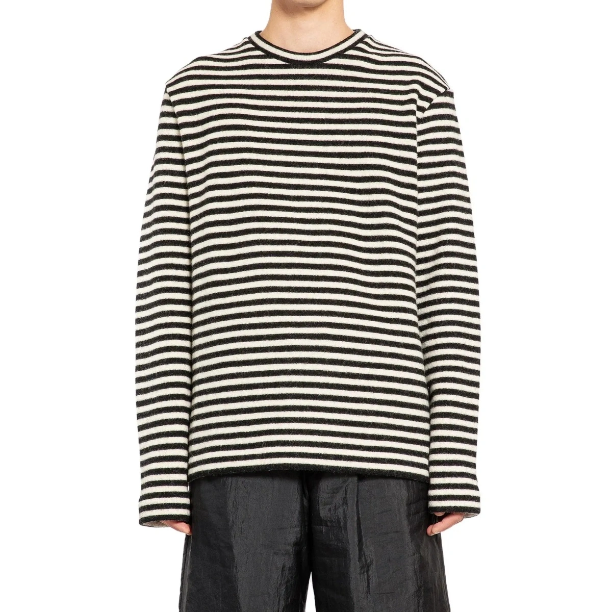 Tricou Jil Sander Striped Wool Compact Jersey T-Shirt - Img 2