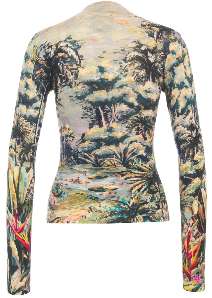 Tricou Long-sleeved t-shirt with floral print - Img 3