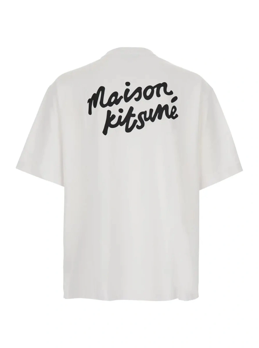 Tricou MAISON KITSUNÉ alb din bumbac - Img 2