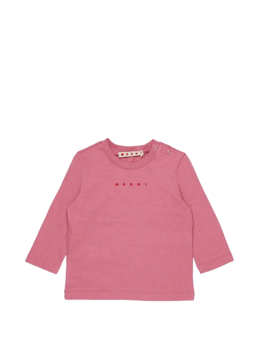 Tricou Marni roz din bumbac - Img 7