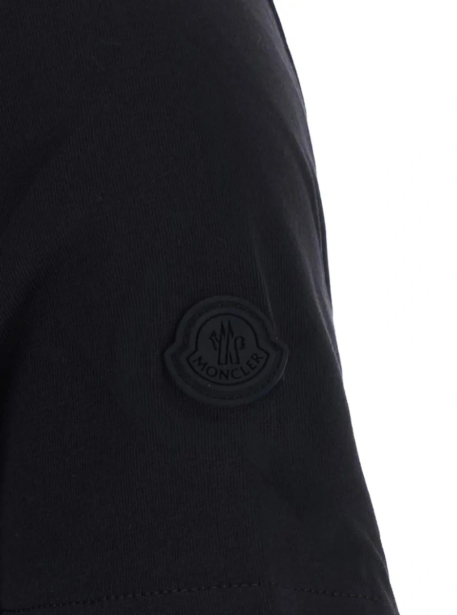 Tricou Moncler negru din bumbac - Img 3
