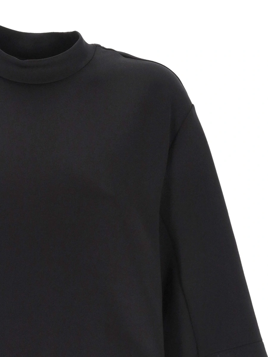 Tricou MONCLER X EDWARD ENNINFUL negru din polyester si lycra - Img 3