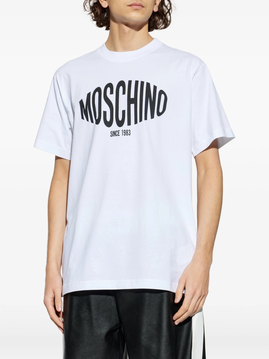 Tricou Moschino alb din bumbac - Img 3