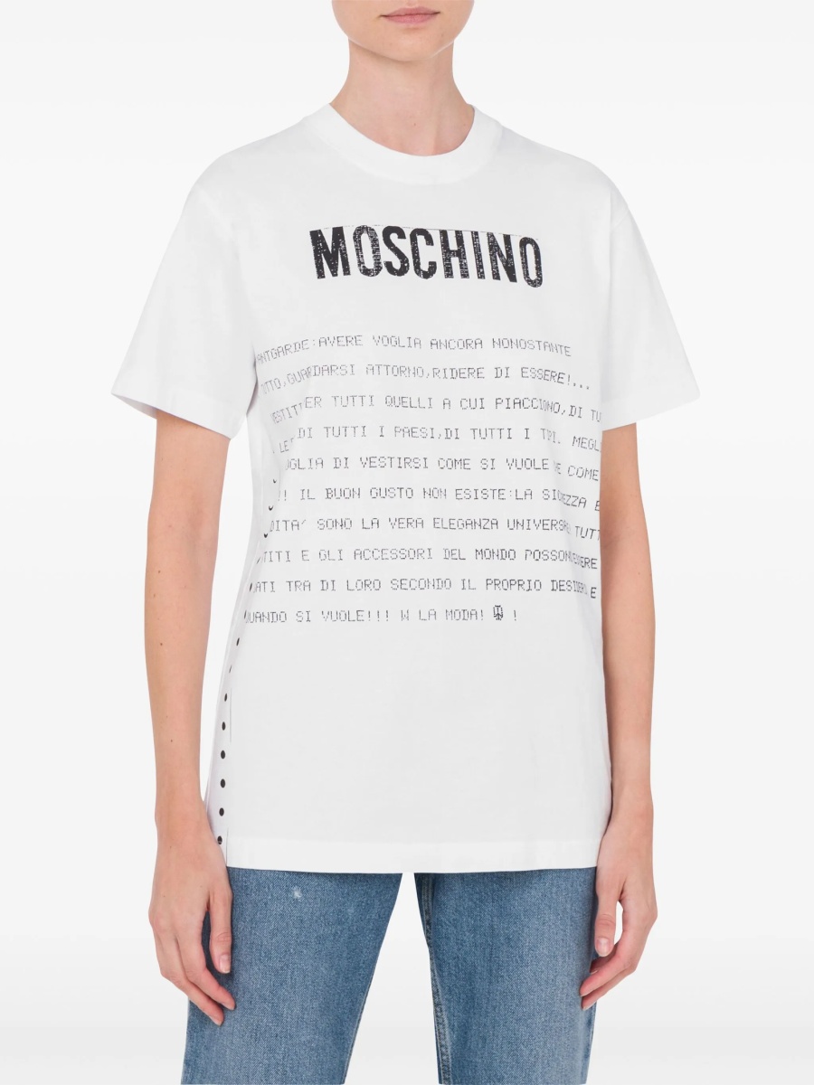 Tricou Moschino alb - Img 2