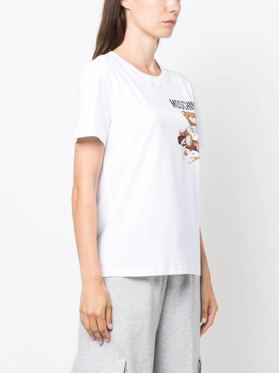 Tricou Moschino alb - Img 3