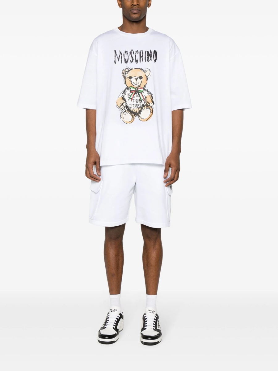 Tricou Moschino alb - Img 2