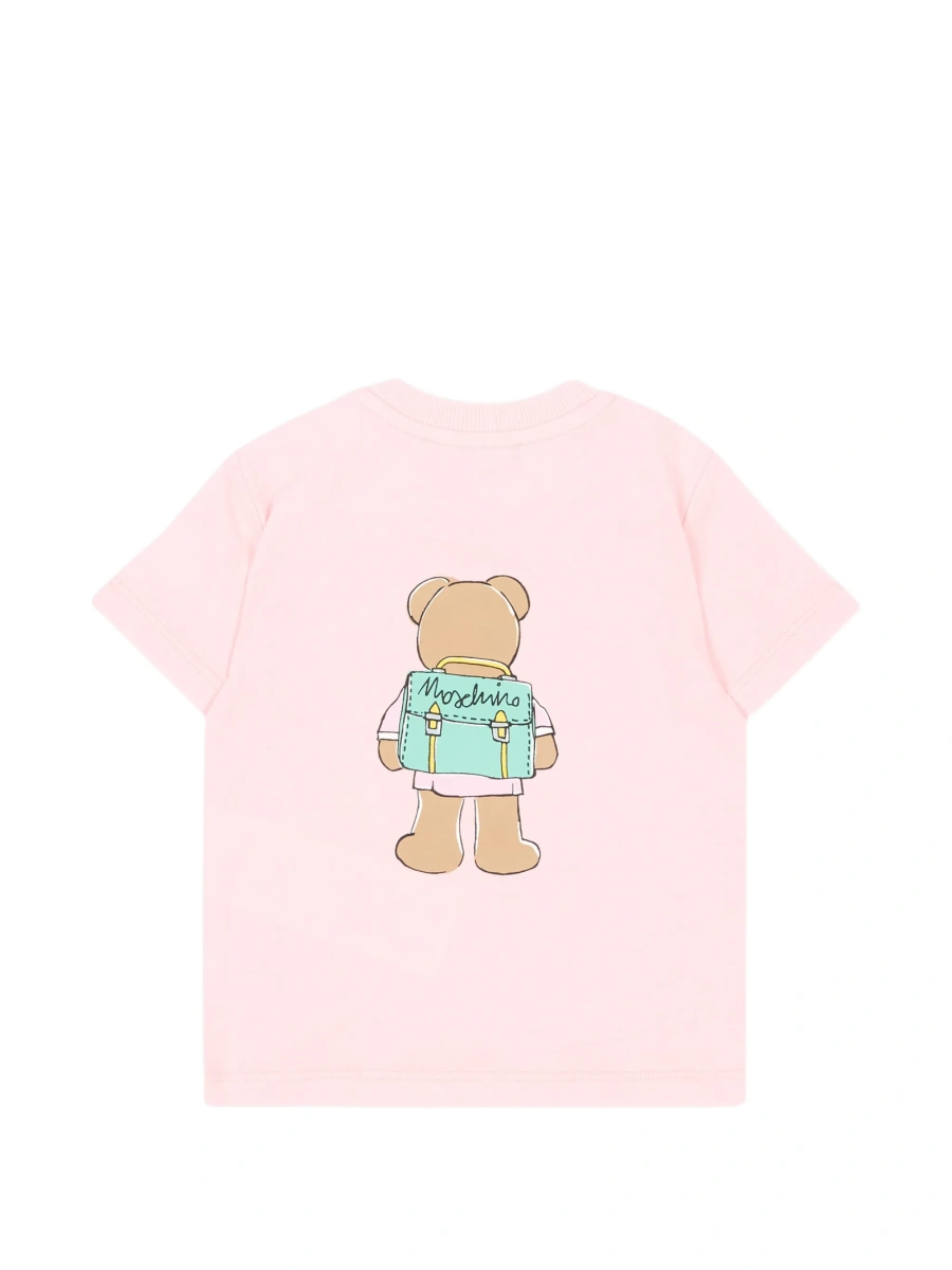 Tricou Moschino roz din bumbac - Img 2