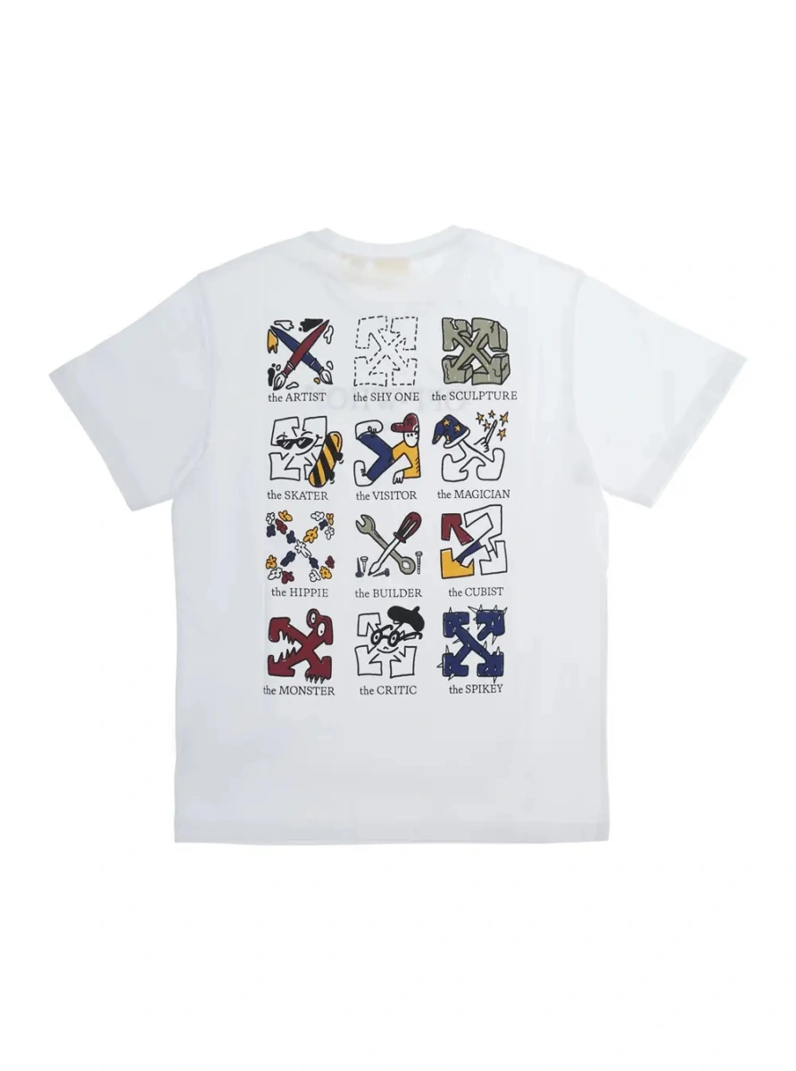 Tricou Off-White alb din bumbac - Img 2