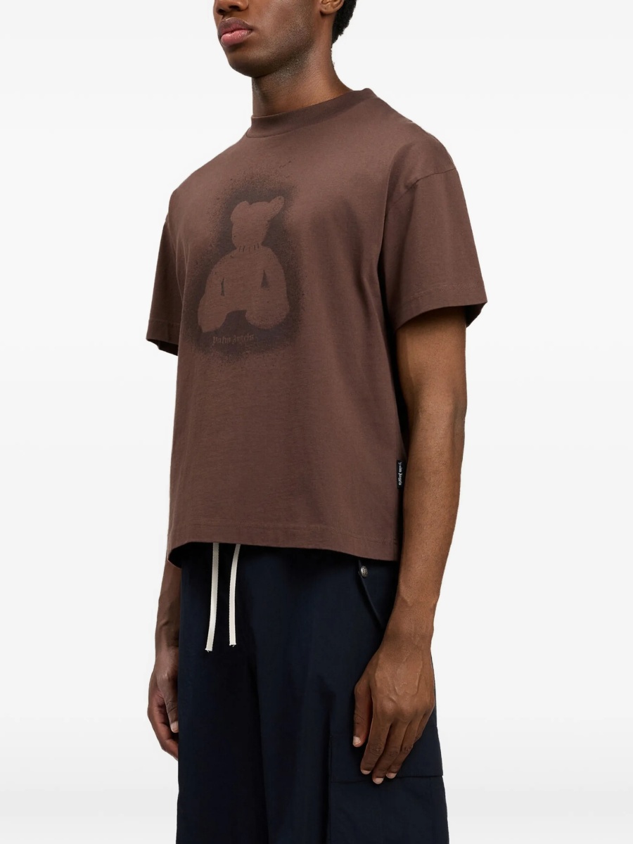 Tricou Palm Angels Bear maro - Img 4