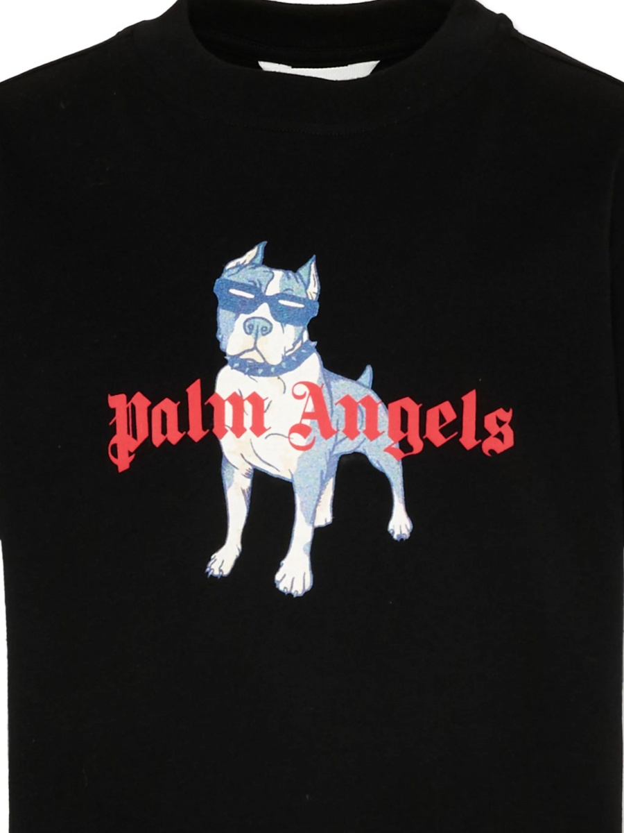 Tricou Palm Angels negru din bumbac - Img 3