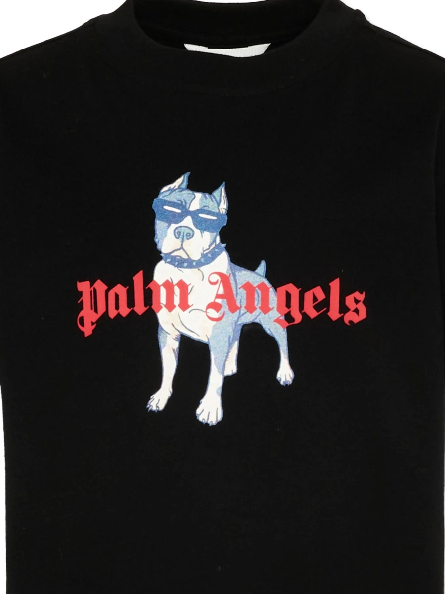 Tricou Palm Angels negru din bumbac - Img 3