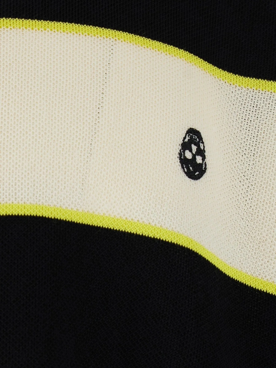 Tricou polo Alexander McQueen alb din bumbac - Img 5