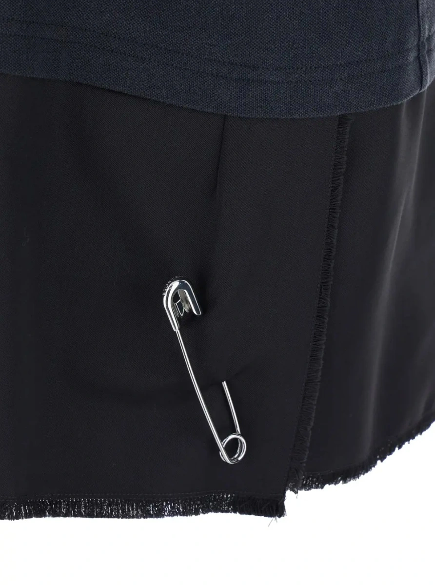Tricou polo Balenciaga negru din bumbac - Img 3