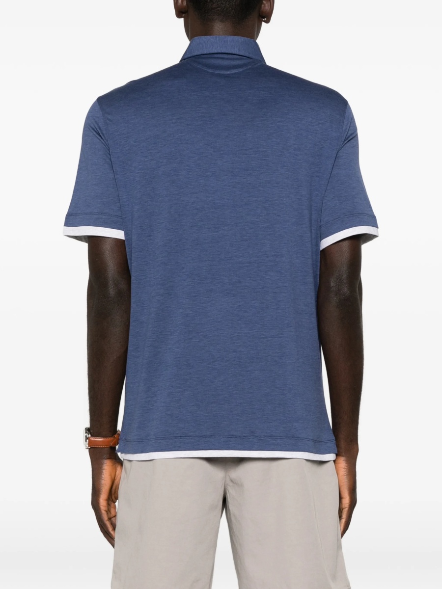 Tricou Polo Brunello Cucinelli albastru - Img 4
