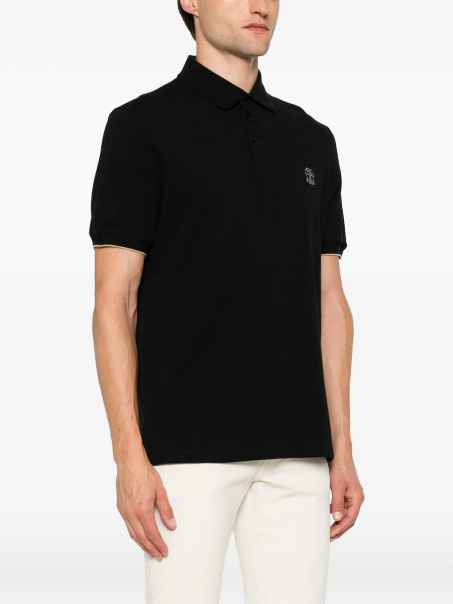 Tricou Polo Brunello Cucinelli negru - Img 3