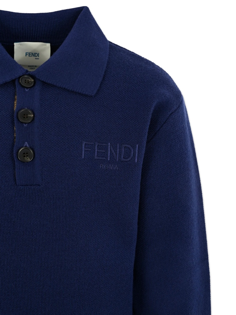 Tricou Polo Fendi albastru - Img 3