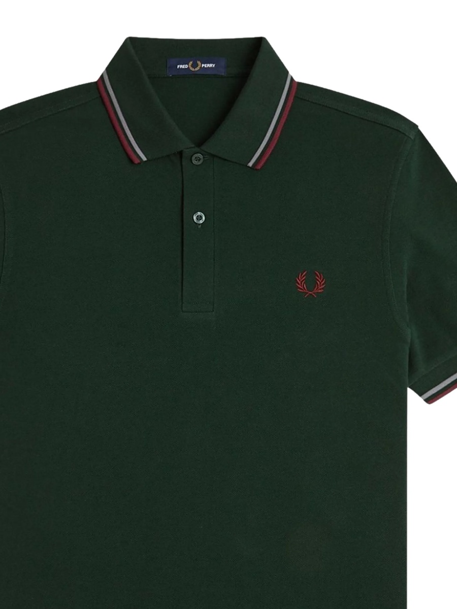 Tricou Polo Fred Perry verde - Img 2