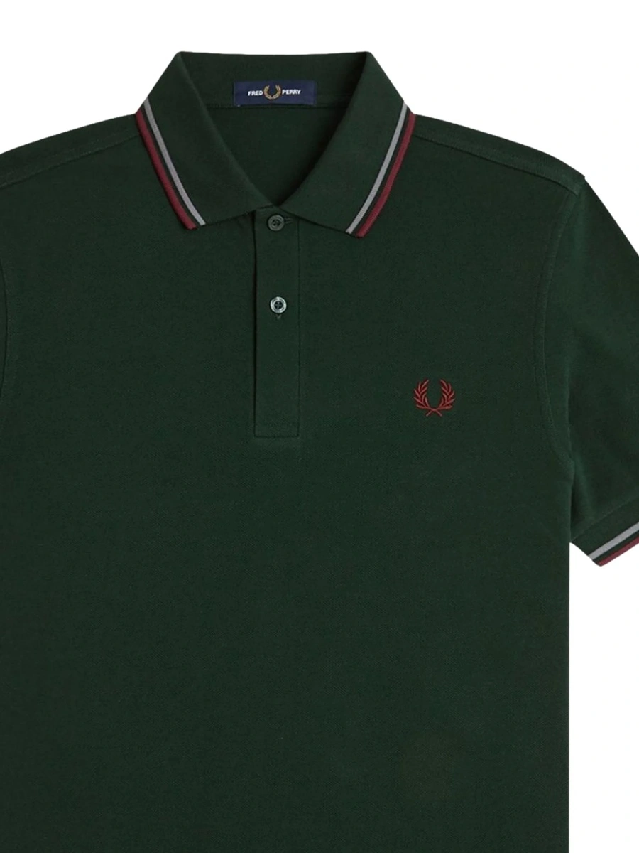 Tricou Polo Fred Perry verde - Img 2