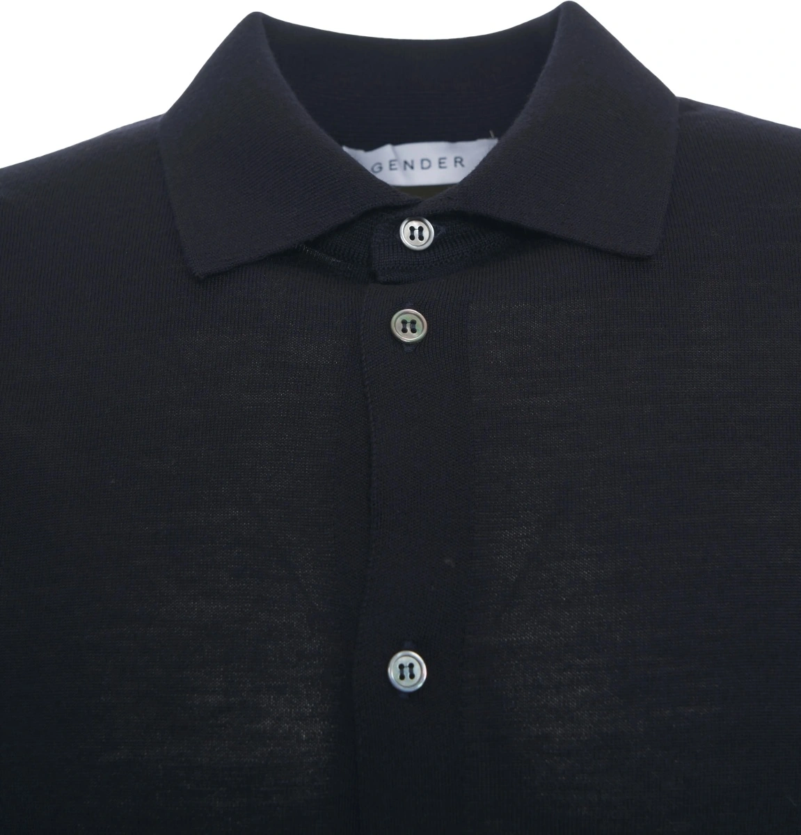 Tricou polo Gender albastru din lana - Img 4