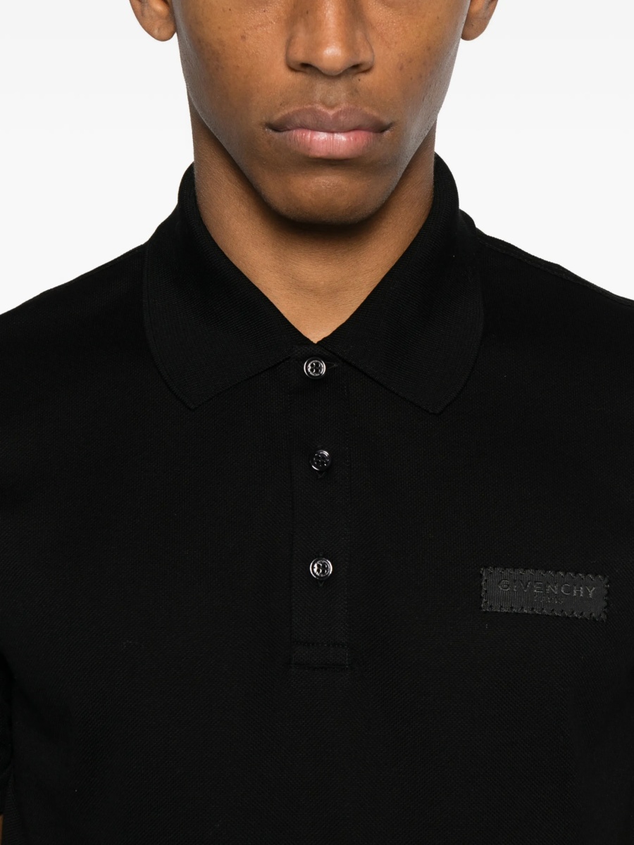 Tricou Polo Givenchy negru din bumbac - Img 5