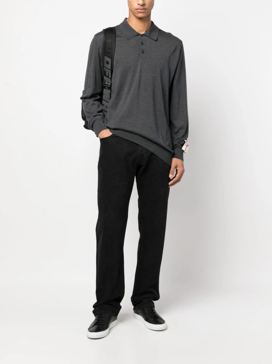 Tricou Polo Golden Goose gri - Img 2