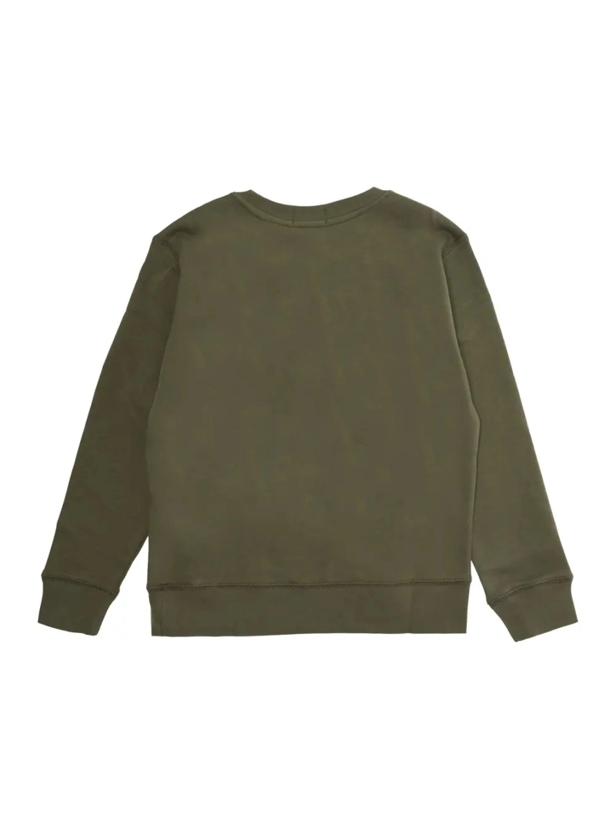 Tricou Polo green Crew-neck sweater with Polo Shirt Bear print on the front in cotton for Boy - Img 2