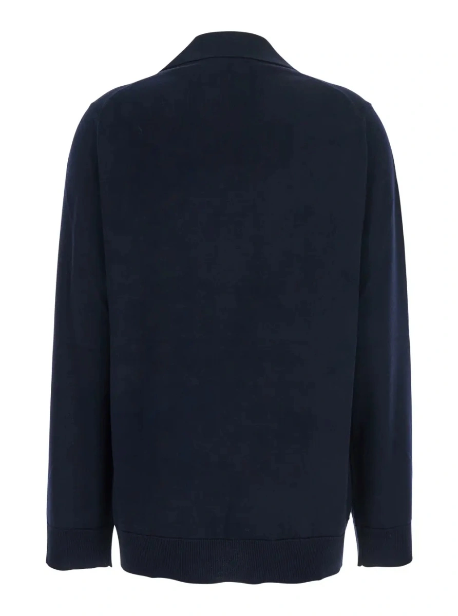 Tricou polo Gucci albastru din lana - Img 2