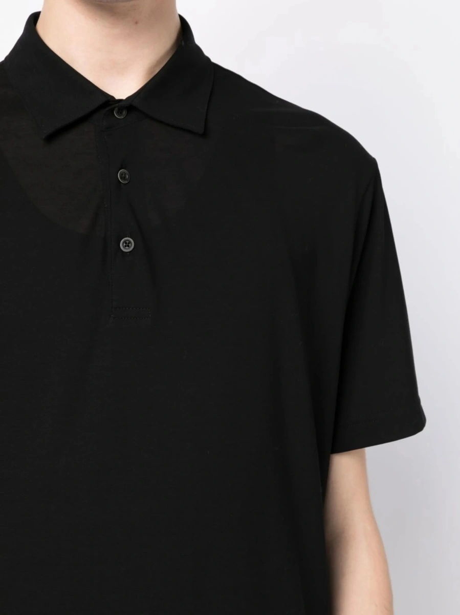 Tricou Polo Herno negru din bumbac - Img 5