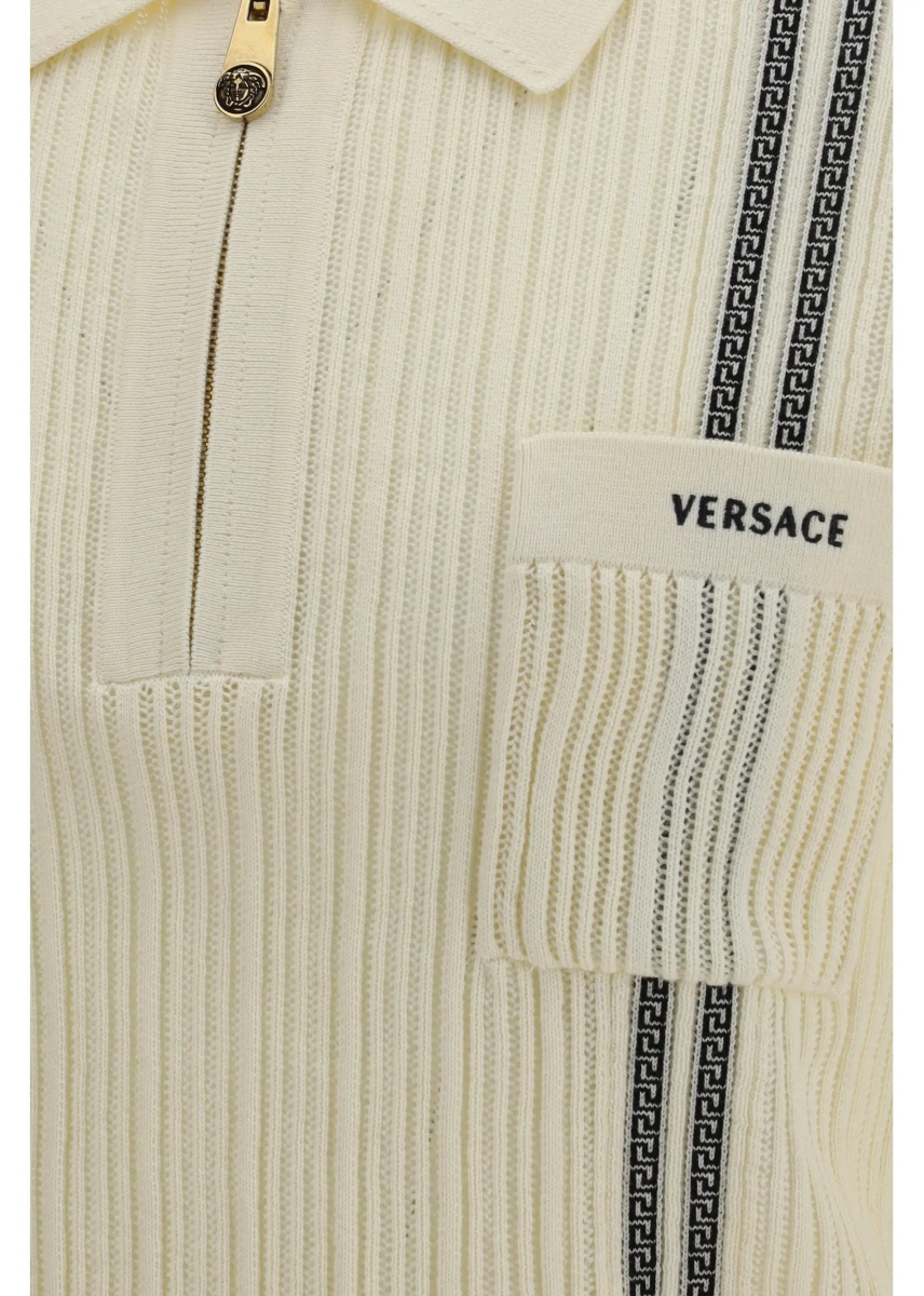Tricou Polo Jacquard cotton knit Polo - Img 3