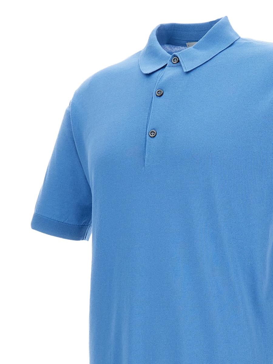 Tricou Polo John Smedley albastru - Img 3