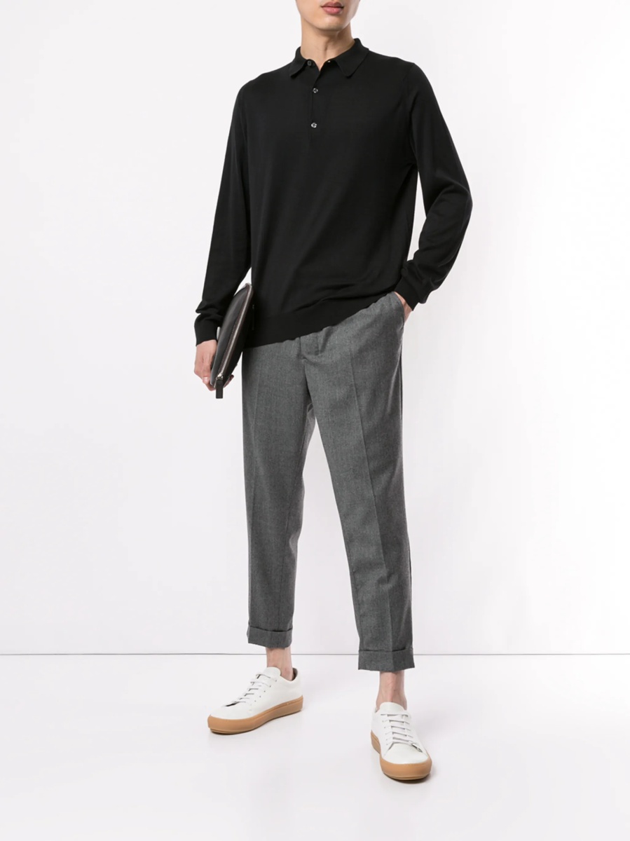 Tricou Polo John Smedley negru - Img 2