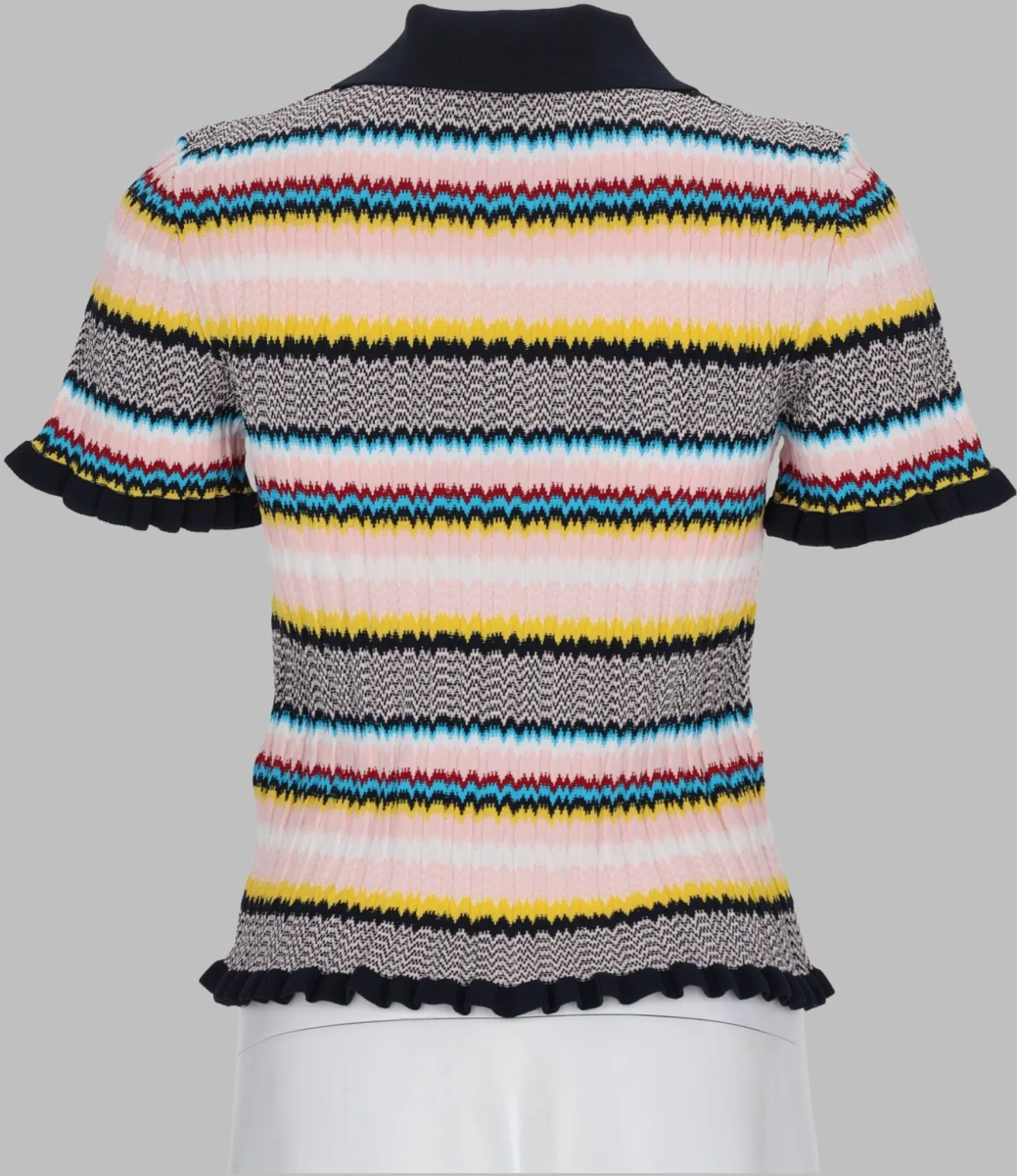 Tricou Polo Maglia Polo Con Motivo Chevron - Img 2