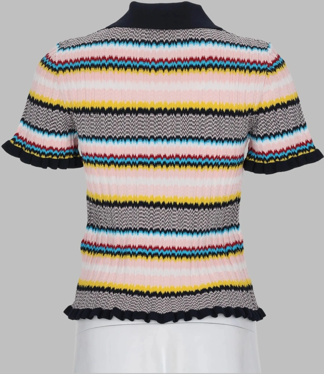 Tricou Polo Maglia Polo Con Motivo Chevron - Img 2