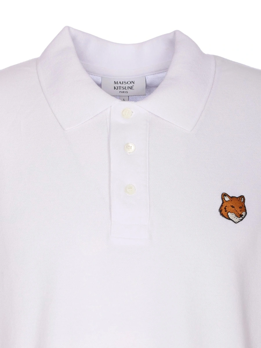 Tricou Polo MAISON KITSUNÉ alb - Img 4