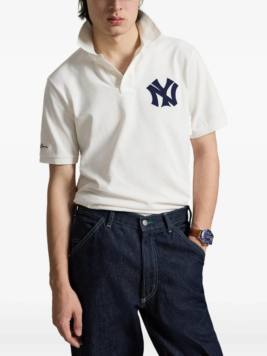 Tricou Polo Ralph Lauren alb din bumbac - Img 3