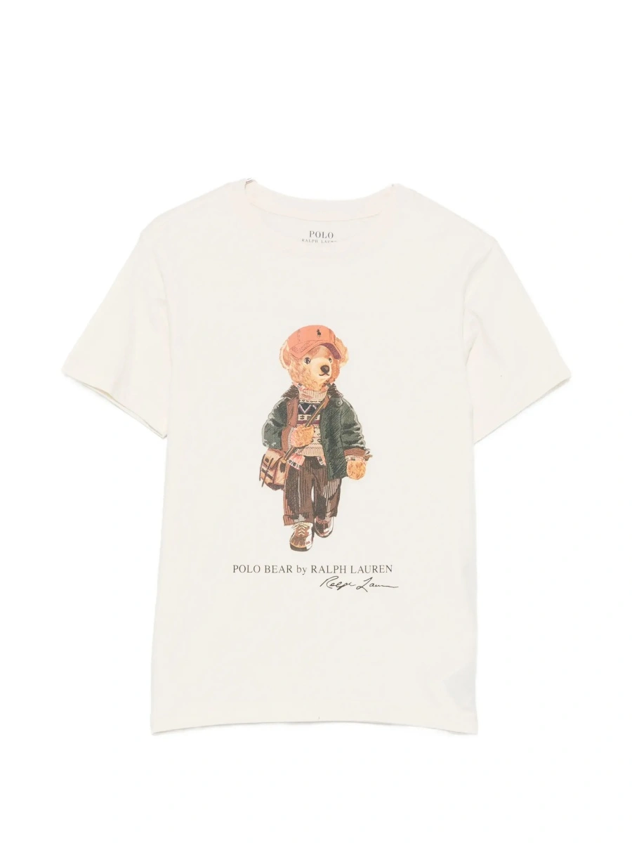 Tricou polo Ralph Lauren bej din bumbac - Img 6