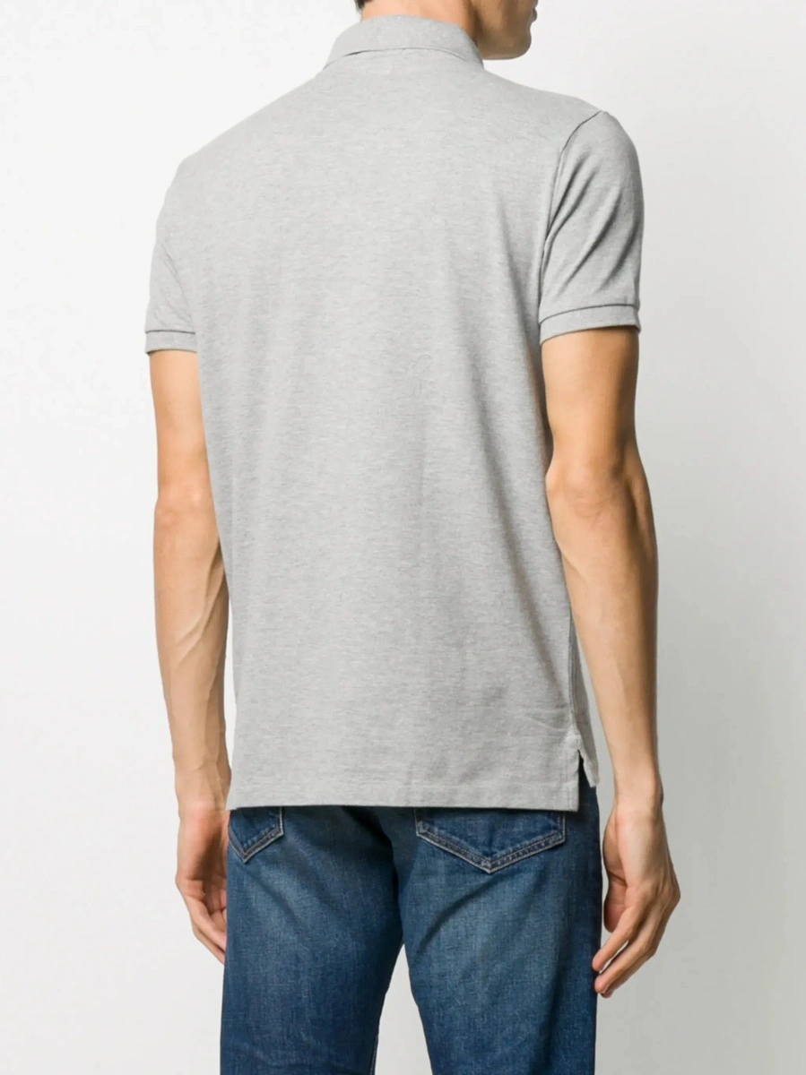 Tricou polo Ralph Lauren gri din bumbac - Img 6