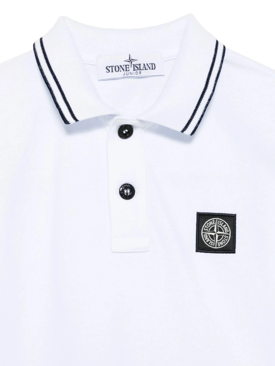 Tricou Polo Stone Island alb - Img 3