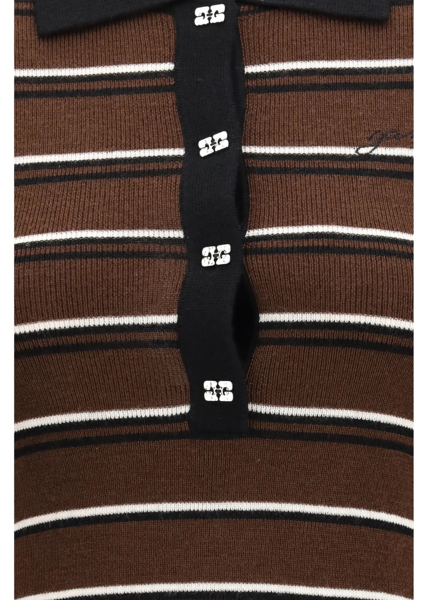 Tricou Polo Striped wool polo Dress - Img 3