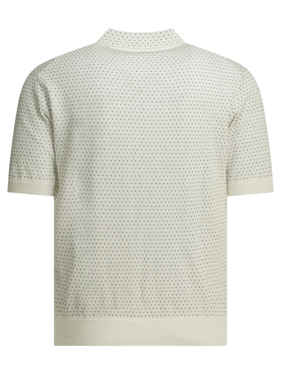 Tricou Polo Textured knit polo shirt buttons - Img 2