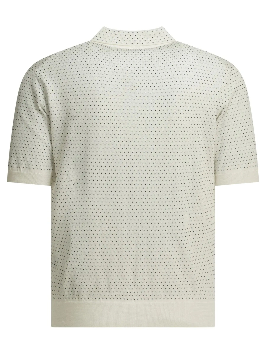 Tricou Polo Textured knit polo shirt buttons - Img 2