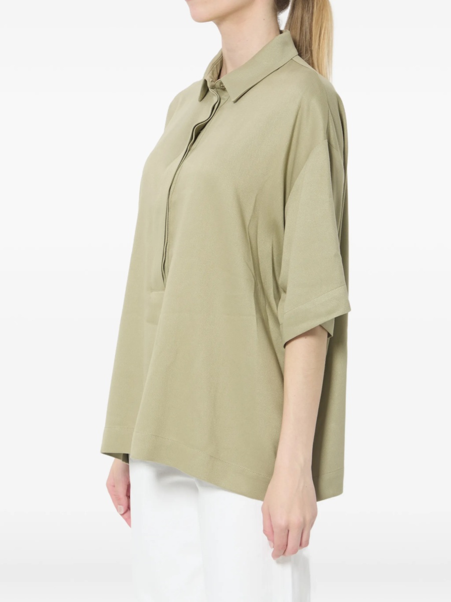 Tricou Polo The Frankie Shop verde - Img 2