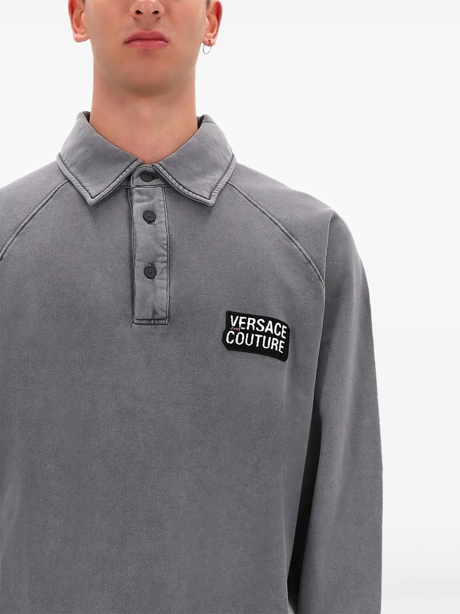 Tricou Polo Versace Jeans Couture gri - Img 2