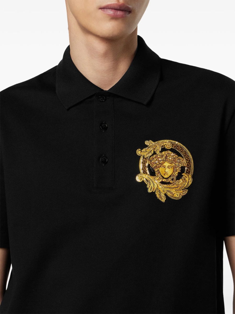 Tricou Polo Versace negru - Img 4