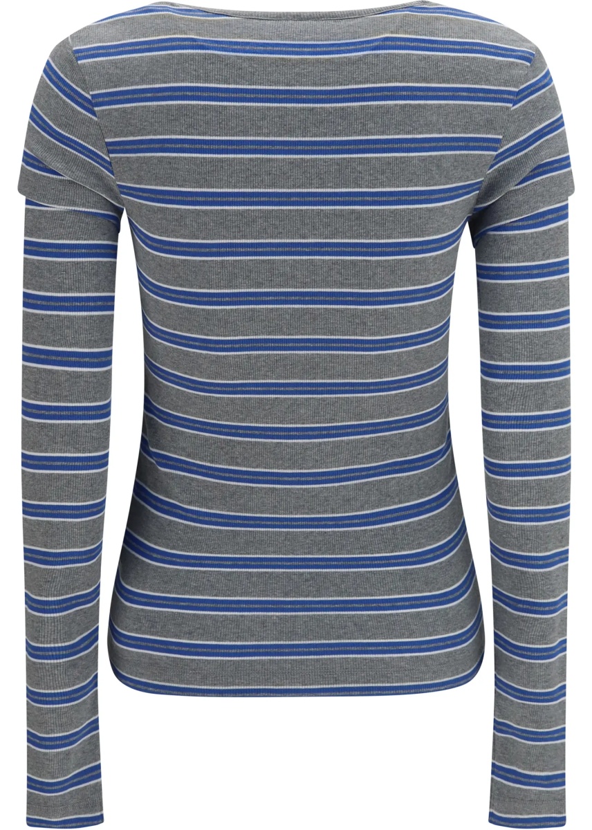 Tricou Ribbed V-neck long-sleeve T-shirt - Img 2