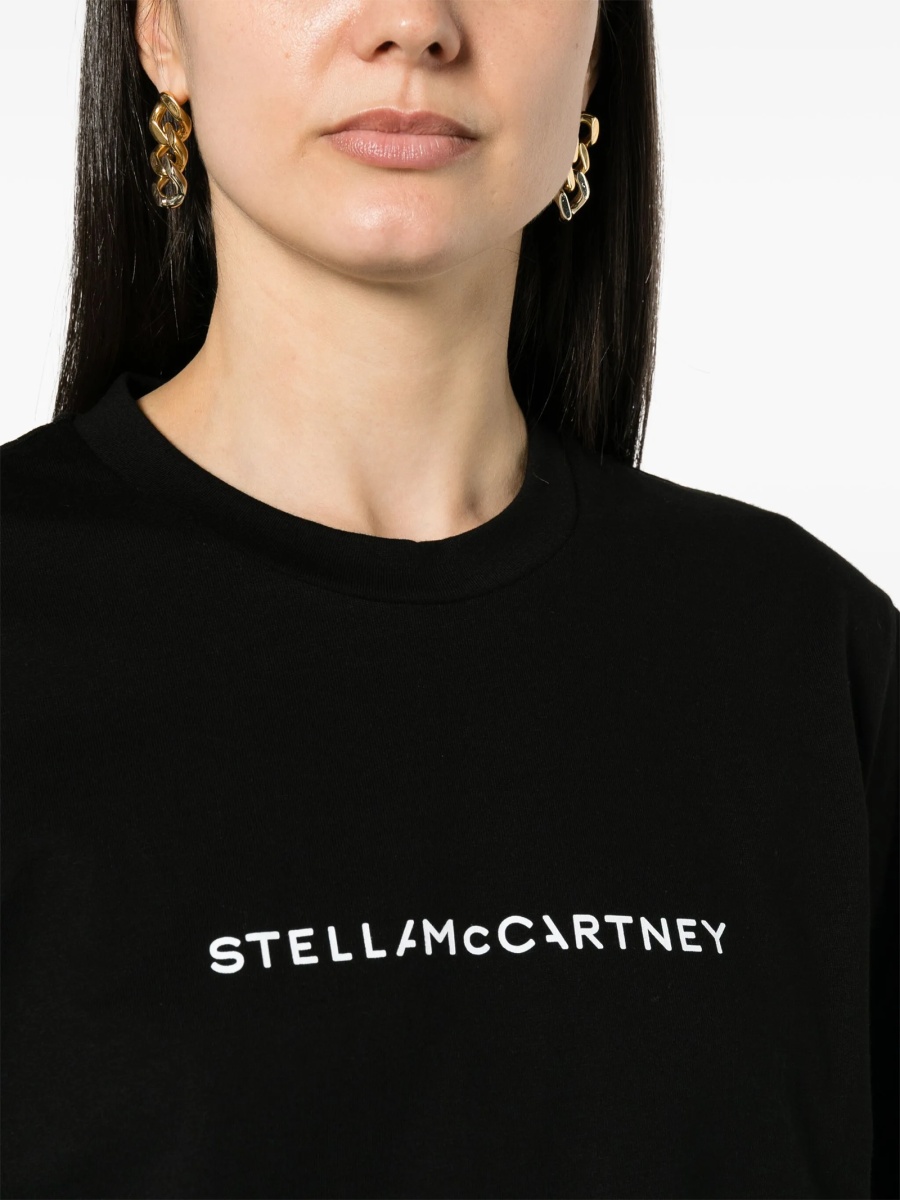 Tricou Stella McCartney negru din bumbac - Img 5