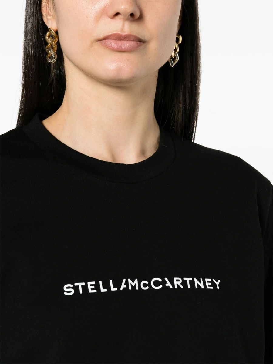 Tricou Stella McCartney negru din bumbac - Img 5