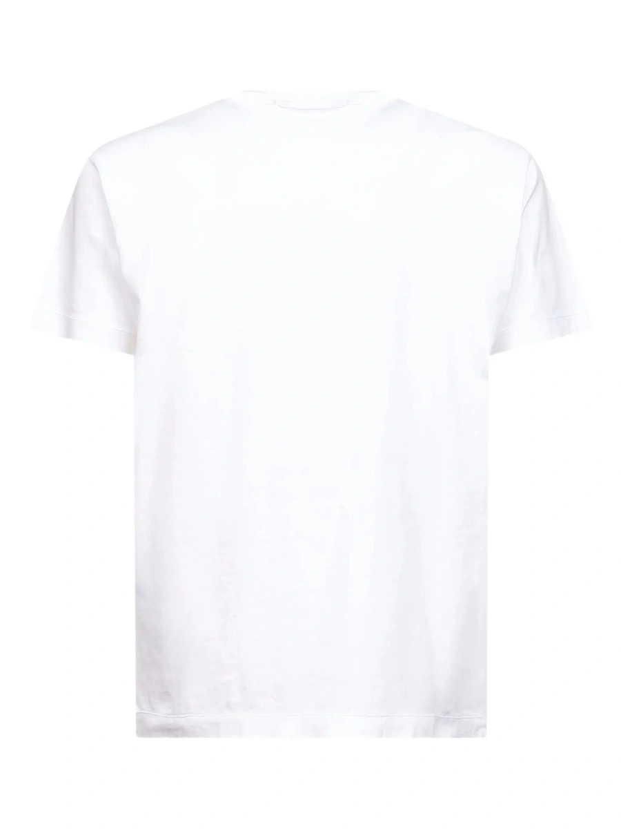 Tricou Stone Island alb din bumbac - Img 4